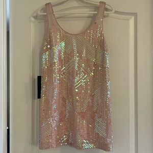 NWT WOMENS BEBE SEQUIN TANK DRESS SMALL
